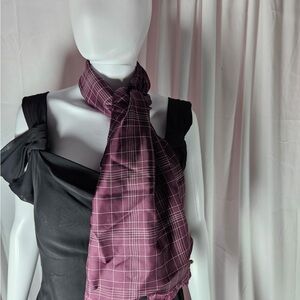 Hugo Boss Purple Scarf with Subtle Pattern